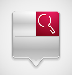 Search magnifyier web button, magnify icon. Modern magnifying glass sign, web site design or mobile app