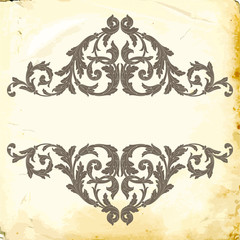 Vector baroque of vintage elements for design. 