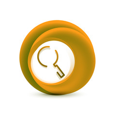 Search magnifyier web button, magnify icon. Modern magnifying glass sign, web site design or mobile app