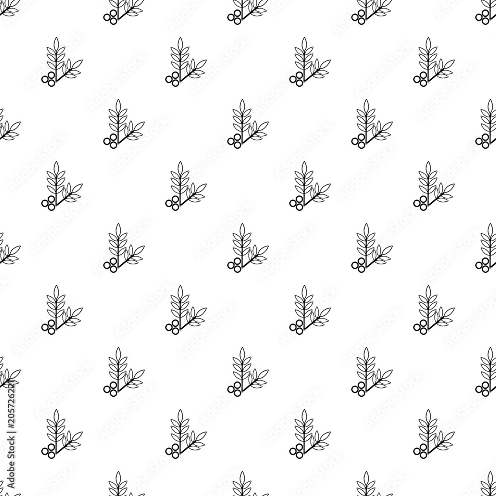 Poster spa eco leafs pattern vector seamless repeating for any web design