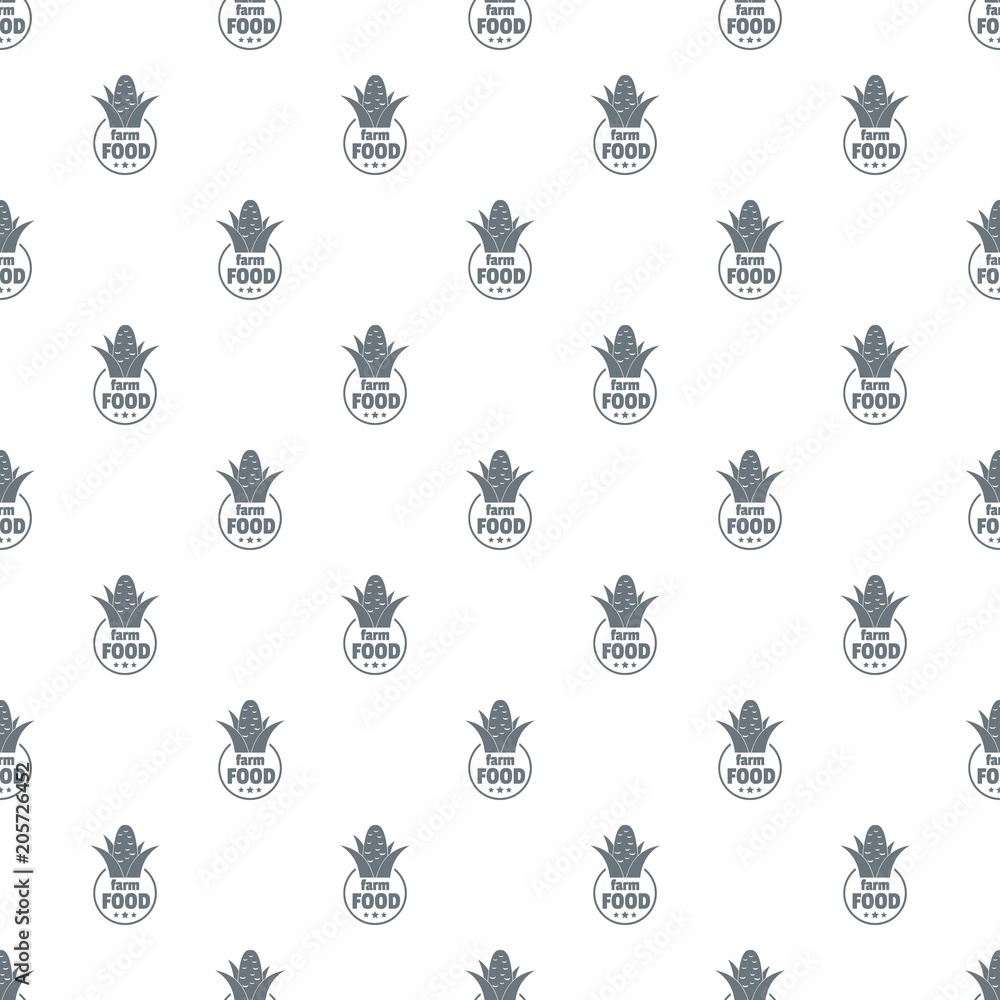 Poster farm food pattern vector seamless repeat for any web design