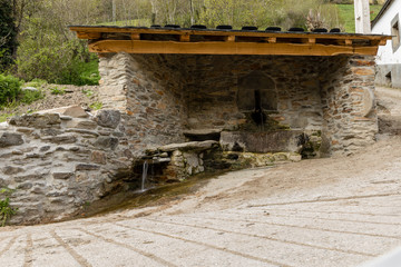 Water source in the town of Trascastro in the Leitariegos Valley, Asturias, Spain