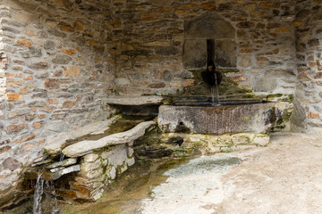 Water source in the town of Trascastro in the Leitariegos Valley, Asturias, Spain
