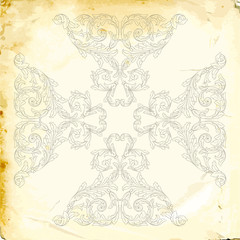Vector baroque of vintage elements for design. 