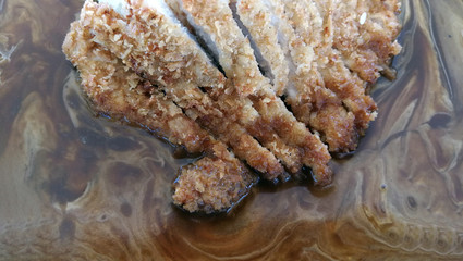 fired pork curry. Japanese food restaurant 
