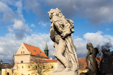 Fototapeta na wymiar Statue of an angel, Prague, Czech republic
