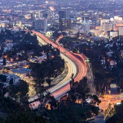 Tuinposter Los Angeles Cityscape Sunset © vichie81