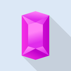 Shiny tourmaline icon. Flat illustration of shiny tourmaline vector icon for web design