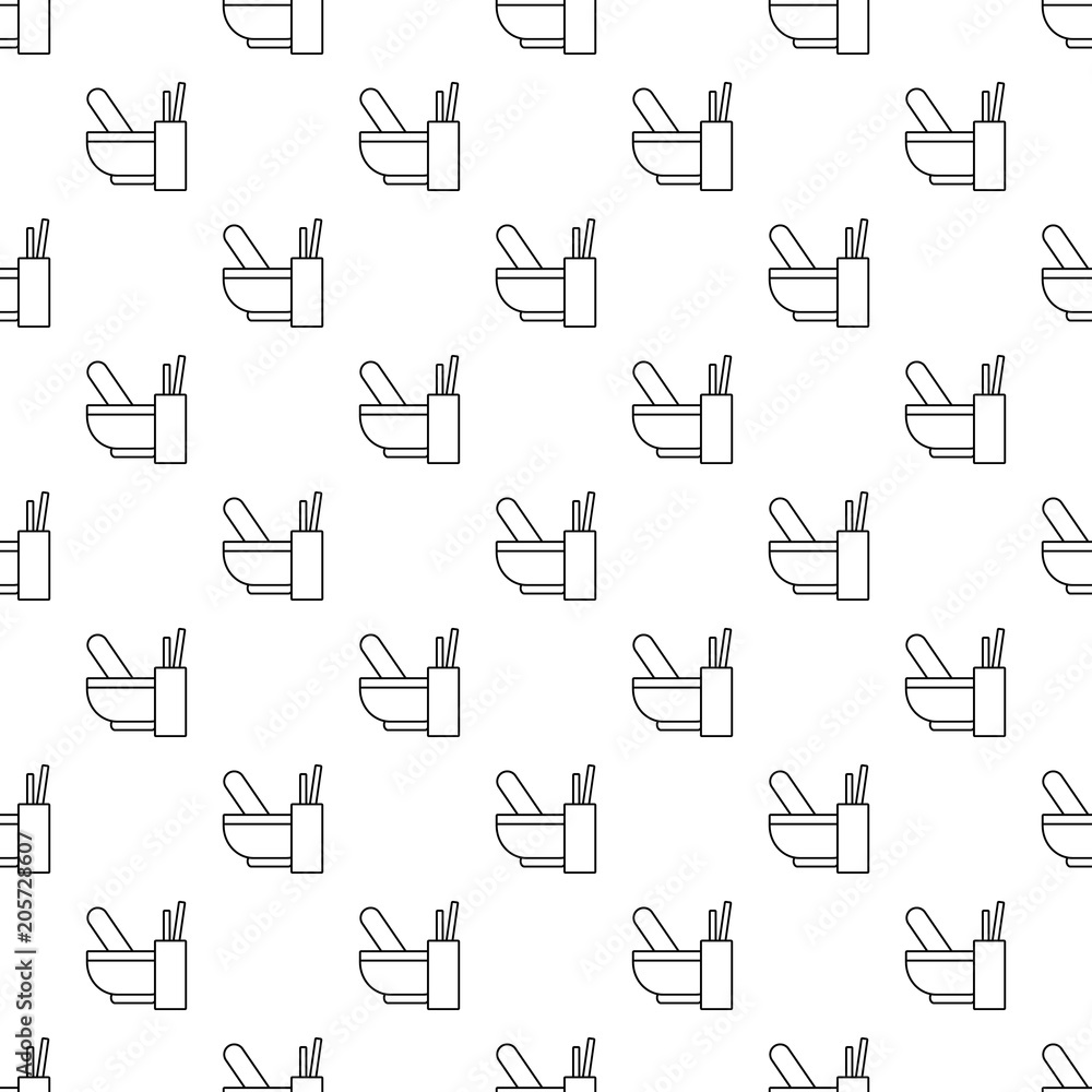 Poster mortar with pestle pattern vector seamless repeating for any web design