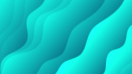 Bright turquoise abstract wavy background