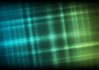 Abstract bright glowing green blue stripes background