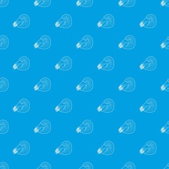 Clam pattern vector seamless blue repeat for any use