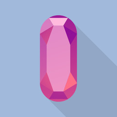 Perfect ruby icon. Flat illustration of perfect ruby vector icon for web design