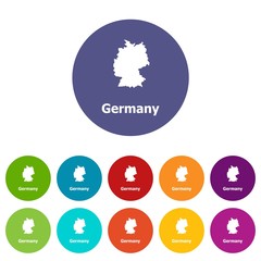 Germany map icon. Simple illustration of germany map vector icon for web