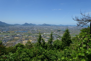 日本の瀬戸内海の登山の風景