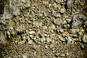 Ground like on Mars, land texture, sand surface, stone background
