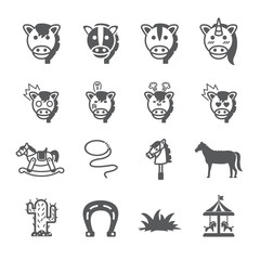 Horse icon set