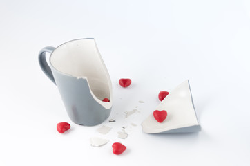 Broken dishes. Broken feelings and attitudes.