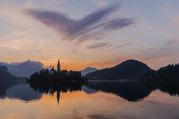 Fototapeta na wymiar Bled lake, Slovenia, Europe
