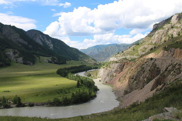 Fototapeta na wymiar Katun river valley. Altai