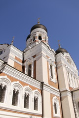 Fototapeta na wymiar Cathédrale Alexandre Nevski à Tallinn, Estonie