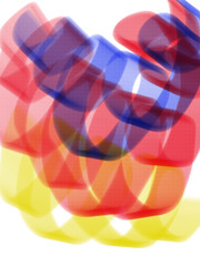 Obraz premium Abstrakcjonistyczny tło z kolorowymi zawijasami na białym tle. Tło pociągnięcia pędzla lub markera.