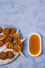Round fried waffles