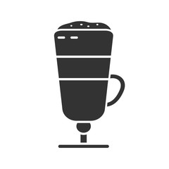 Latte macchiato glyph icon