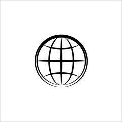Globe Icon Calligraphic