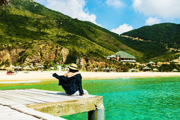 QUY NHON, BINH DINH, VIETNAM, May 3th, 2018: Ky Co island Ky Co Beach the wild beach in Binh Dinh Viet Nam