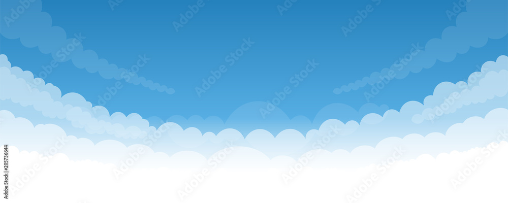 Wall mural Sky background with white bottom