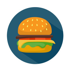 Flat style hamburger icon