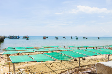 Fototapeta premium Fishing boats at bay in Hon Son Island, Kien Giang, Vietnam