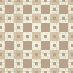 Seamless abstract geometric pattern. Brown floor with wooden texture. Asian Mat. Hand hatching. Scribble texture. Textile rapport.