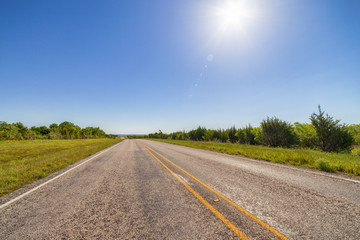 Empty rural highway road