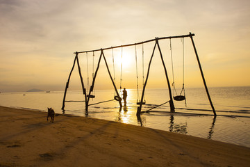 Sunrise on the sea, Son island, Kien Giang, Vietnam. View from Son island