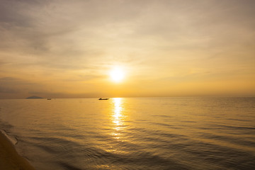 Sunrise on the sea, Son island, Kien Giang, Vietnam. View from Son island