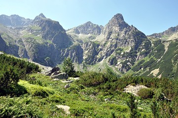 Fototapeta na wymiar panoramic view, mountains High Tatras,Slovakia