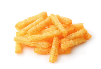 Pile of cheese puffs