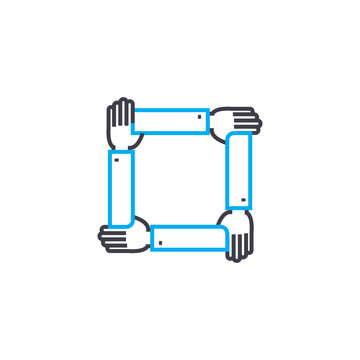 Comprehensive Support Line Icon, Vector Illustration. Comprehensive Support Linear Concept Sign.