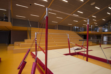 Gymnastic equipment in a gymnastic center in the Faroe Islands 