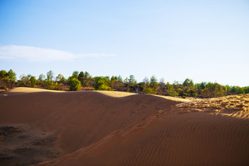 Red Sand Dunes and Sky near Mui Ne, Vietnam.