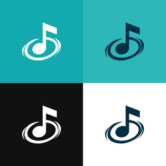 Sign of Musical Note isolated on Different Backgrounds