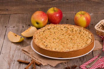Crumble apple cake. 