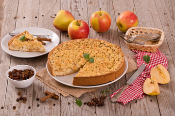 Crumble apple cake. 