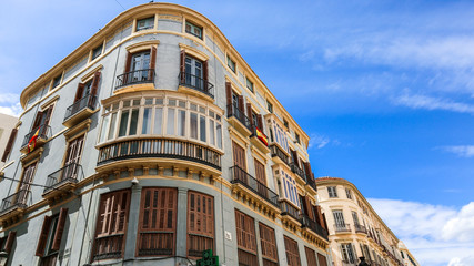 Fototapeta na wymiar immeuble de calle Marqués de Larios, Malaga, Andalousie