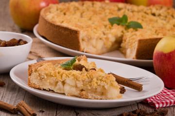 Crumble apple cake. 