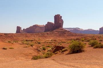 View on red rock formation in Navajo Tribal Park.