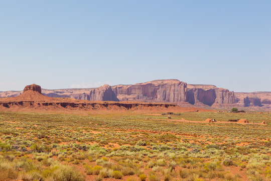 View on red rock formation in Navajo Tribal Park.