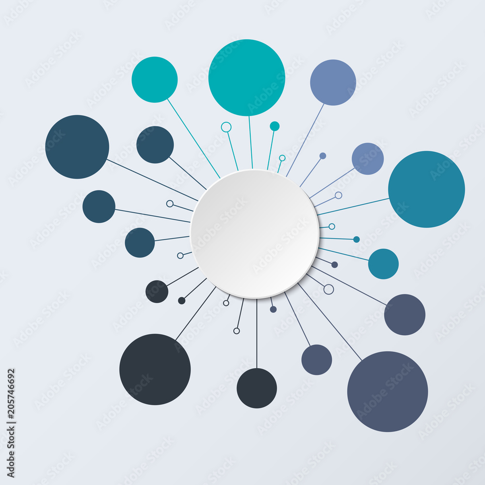 Poster infographic concept. business concept. business circle template with options for brochure, diagram, 
